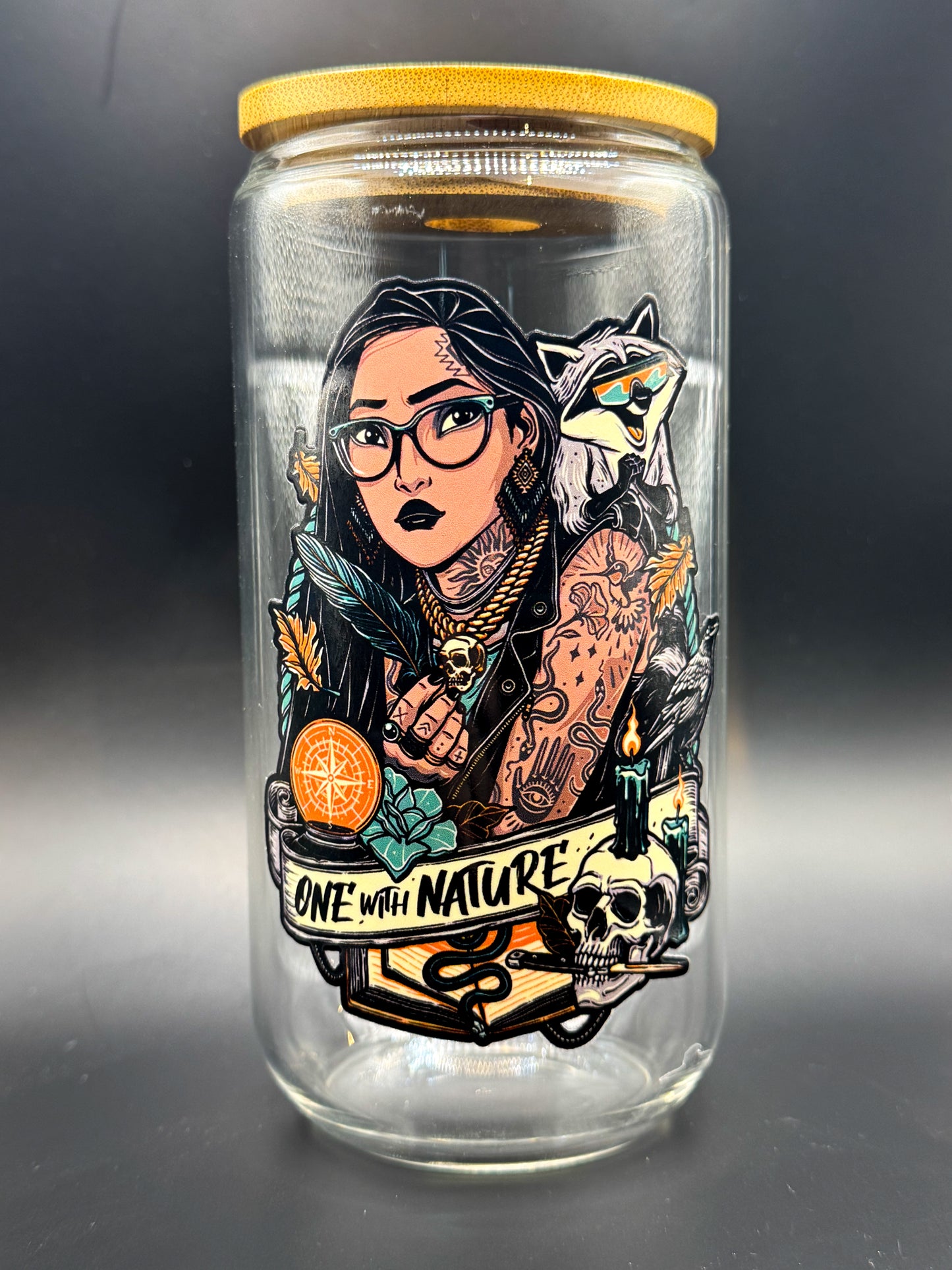 Pocahontas Alternative Princess 16oz glass can