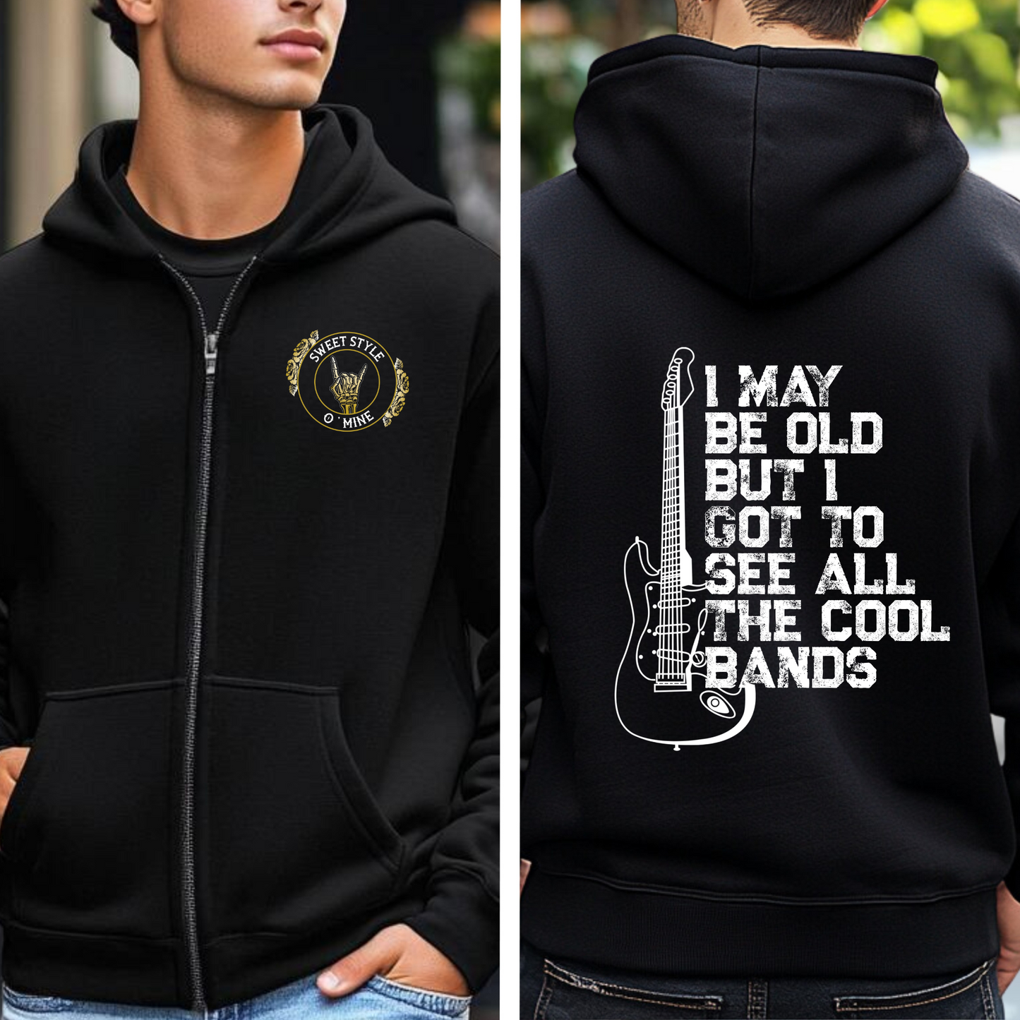 I May Be Old Zip Hoodie