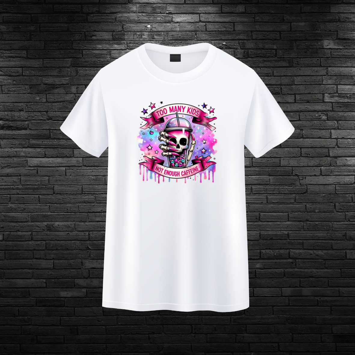 Too Many Kids White Tee