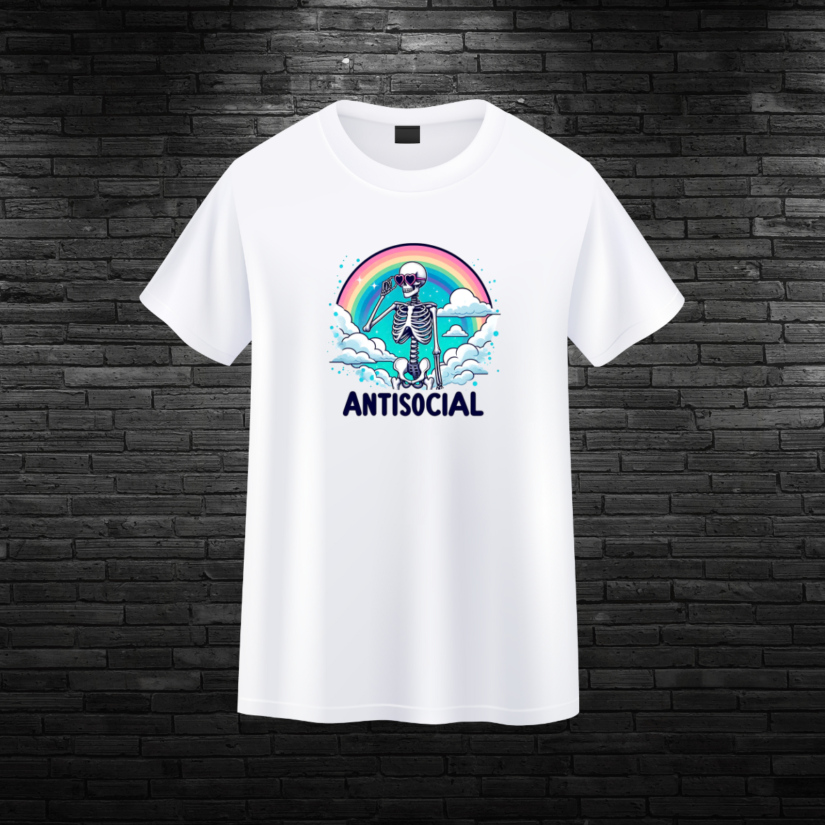 Anti Social White Tee